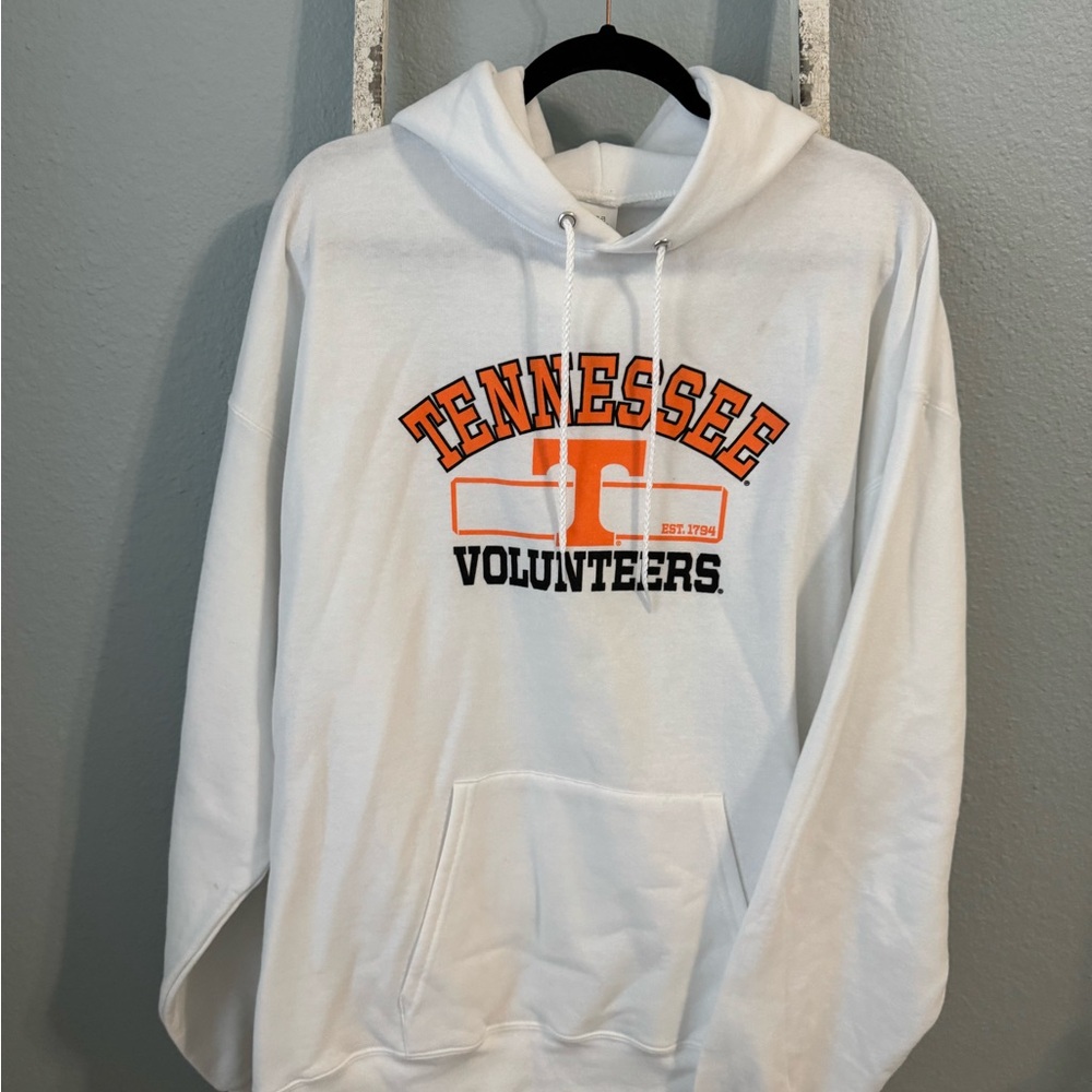 Champion White Hoodie with Tennessee Logo